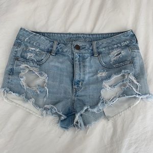 Distressed Denim Shorts